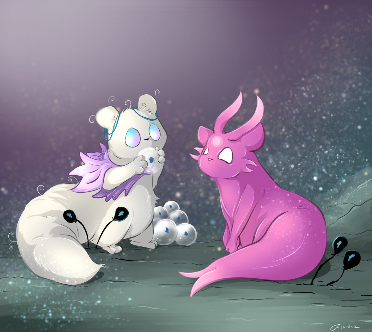 Aaaand the last revenge for tonight! My Cloud popping Bubble Fruit for The Archivist😊 More tomorrow night cuz work and stuff 😭🌸 (Vali you are next haha!)
Revenge on @/theniceprincess on Art Fight 😊
#rainworld #artfight2025