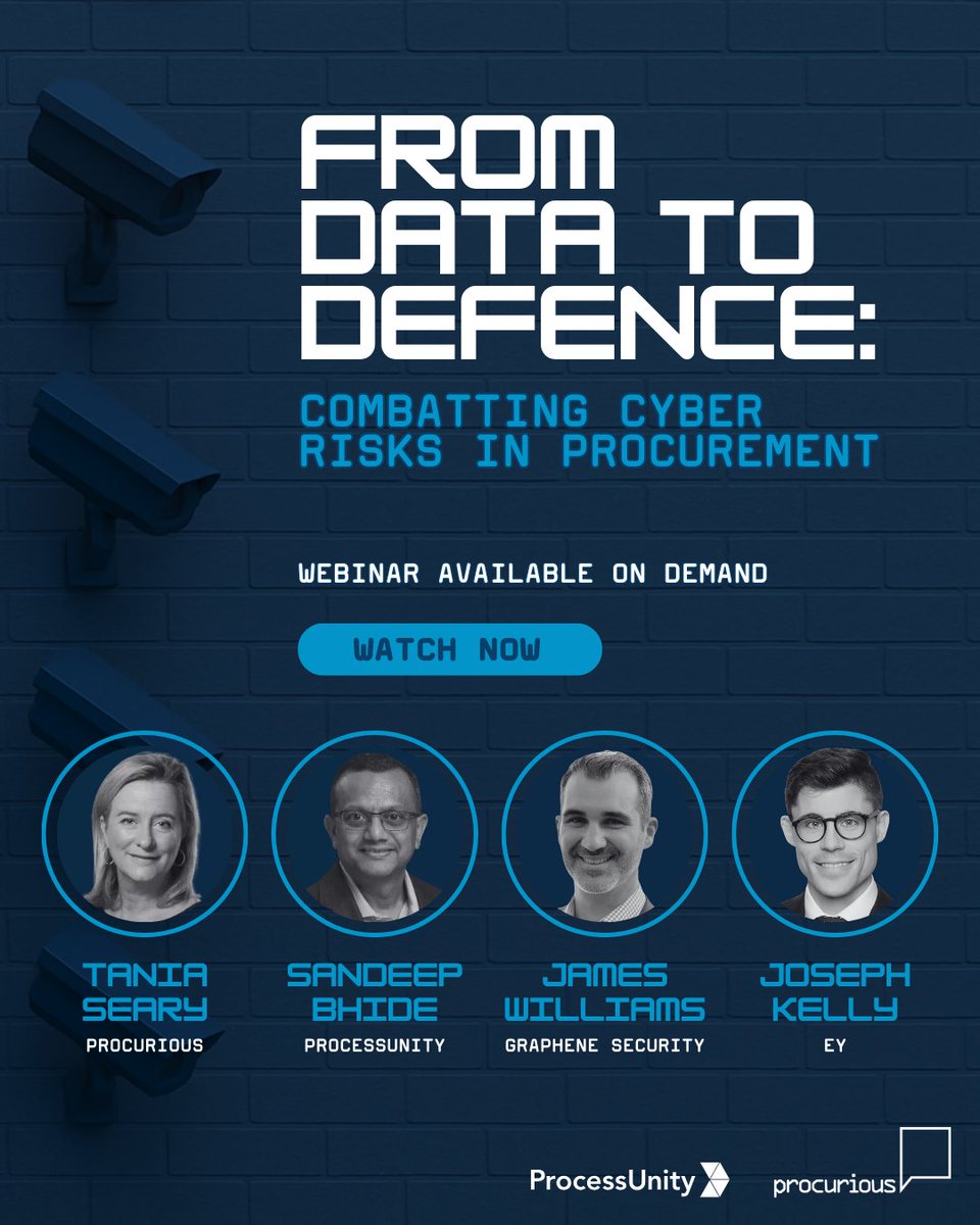 procurious_'s tweet image. Cyber attacks aren&apos;t just an IT issue, they&apos;re a real threat to procurement.

Watch our on-demand webinar with ProcessUnity to learn how to combat cyber risks and build a more resilient procurement function.

Watch here now: eu1.hubs.ly/H0lsRh20

#DataSecurity #Procurious