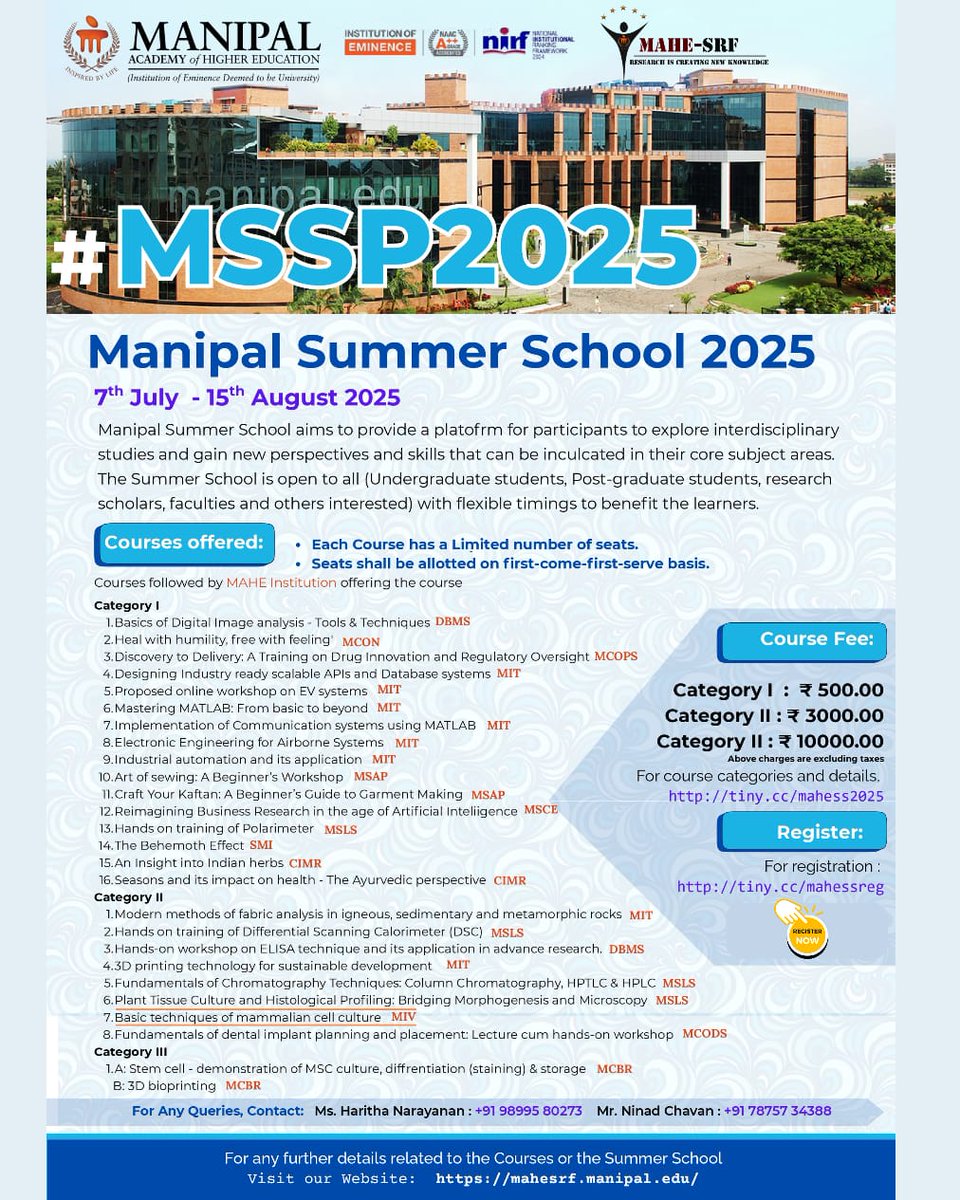 MIV, Manipal tweet media