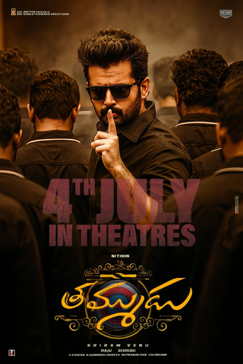 it_me_chandra's tweet photo. On the Way.. #Thammudu is on the Way!🔥

Just 1 day to witness his epic fight for promise and survival💥

Bookings Opened 

▶️ https://t.co/MZsBLoMc06

#ThammuduOnJuly4th 🎯
@actor_nithiin #SriramVenu #Laya @gowda_sapthami #SaurabhSachdeva @VarshaBollamma #swasika https://t.co/KL0qxLnM0Z