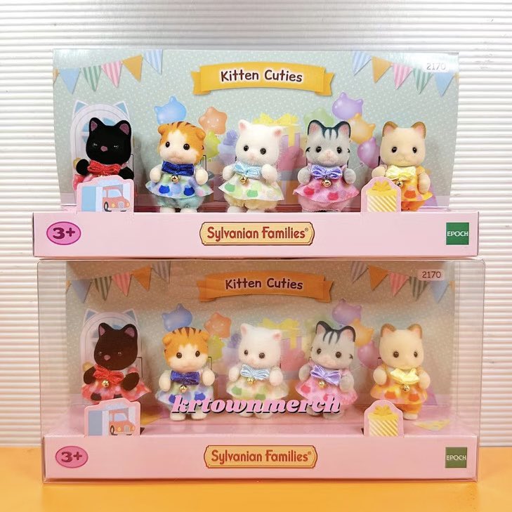 krtownmerch's tweet photo. #krtownmerch_ready // wts

♡ sylvanian families figure - ready set &amp; sharing

ꕀ available: kitten cuties 

🔗 https://t.co/Hxvc25uU1Q

(want to sell ready ina japan jp baby set new babies midnight maple persian stripped cream cat) https://t.co/9W38Zq2dK8