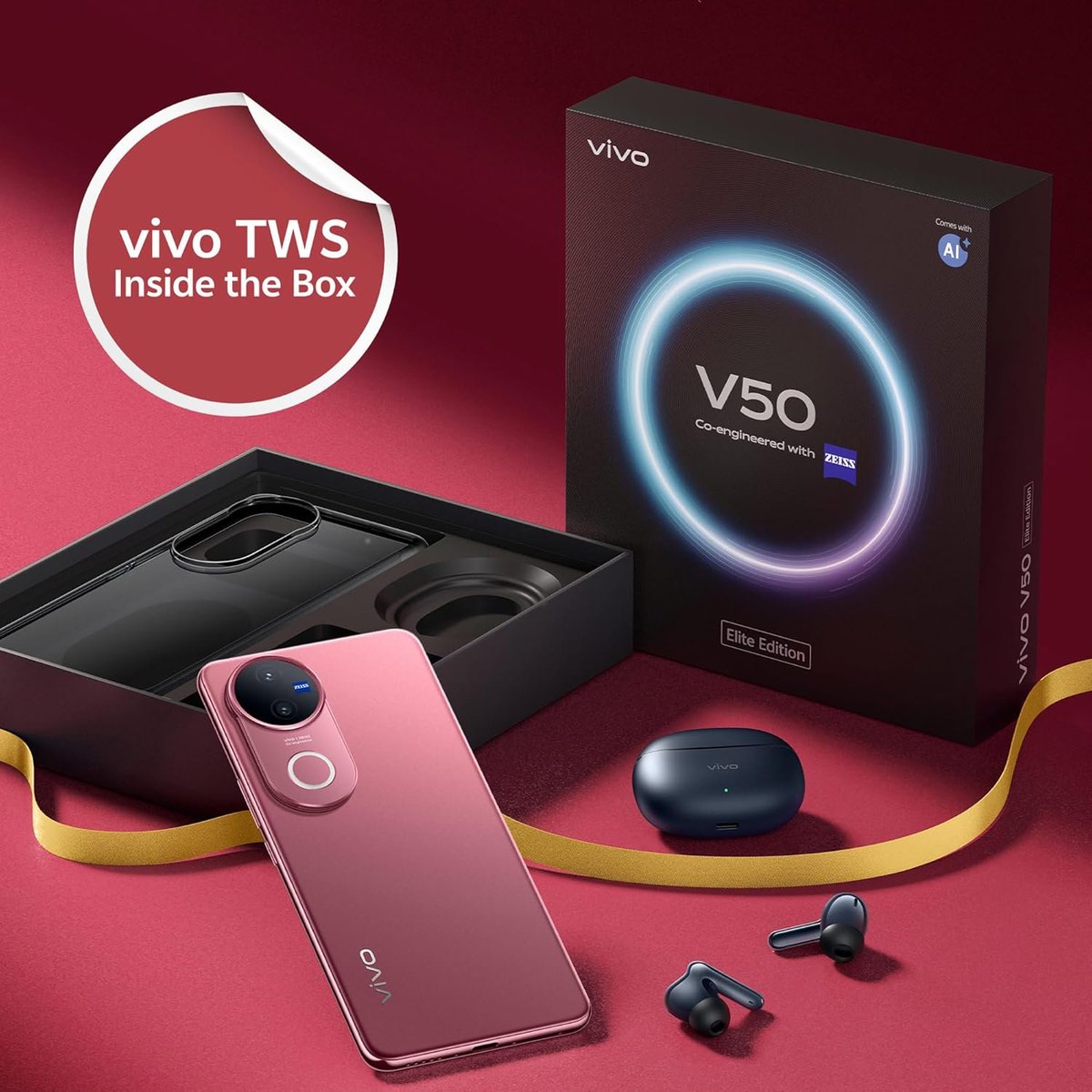 DealsBuckets's tweet image. Vivo V50 Elite 5G now 18% off – Limited Deal!

amzn.to/4et1xcC

➡️Includes TWS 3e Buds with 30dB Active Noise Cancellation

➡️Massive 512GB storage with 12GB RAM for smooth performance
#VivoV50 #EliteEdition #SmartphoneDeal