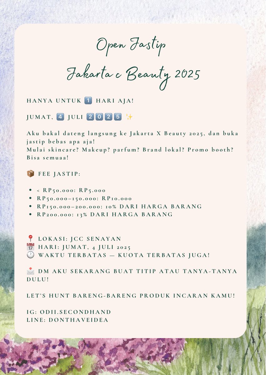 quitem00n's tweet photo. #jastip #JXB2025 #jakartaxbeauty2025 #jastipindo https://t.co/5cSKPEdW4o