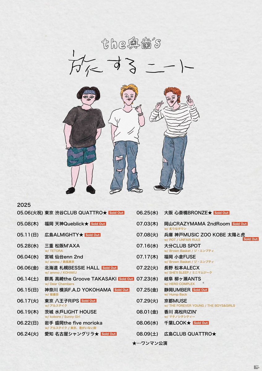 本日!! 】 ／ THANK YOU SOLD OUT🧳✨ ＼ the奥⻭'s ＂旅するニート