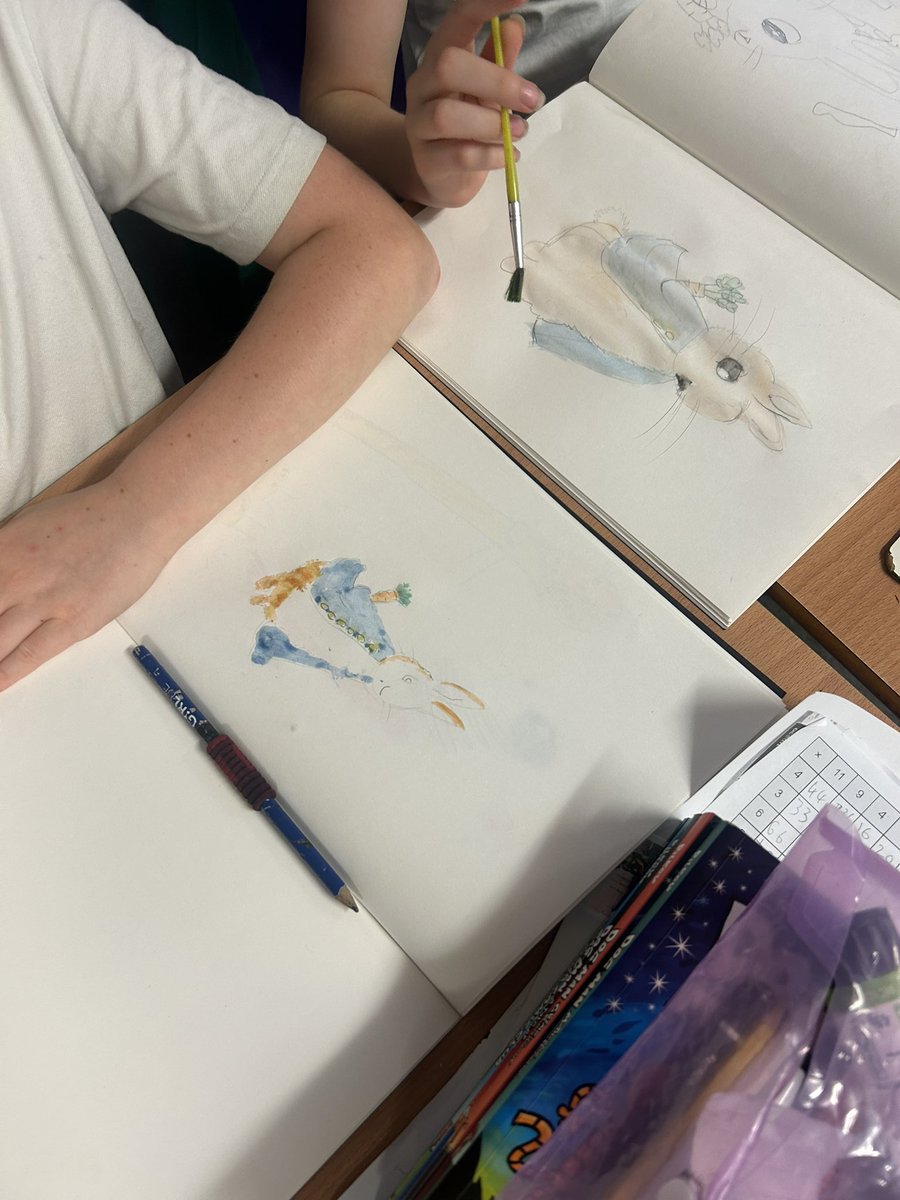 What a garden! Thank you to our wonderful volunteers! And some glorious Beatrix Potter inspired water colour illustrations in Year 4 yesterday.