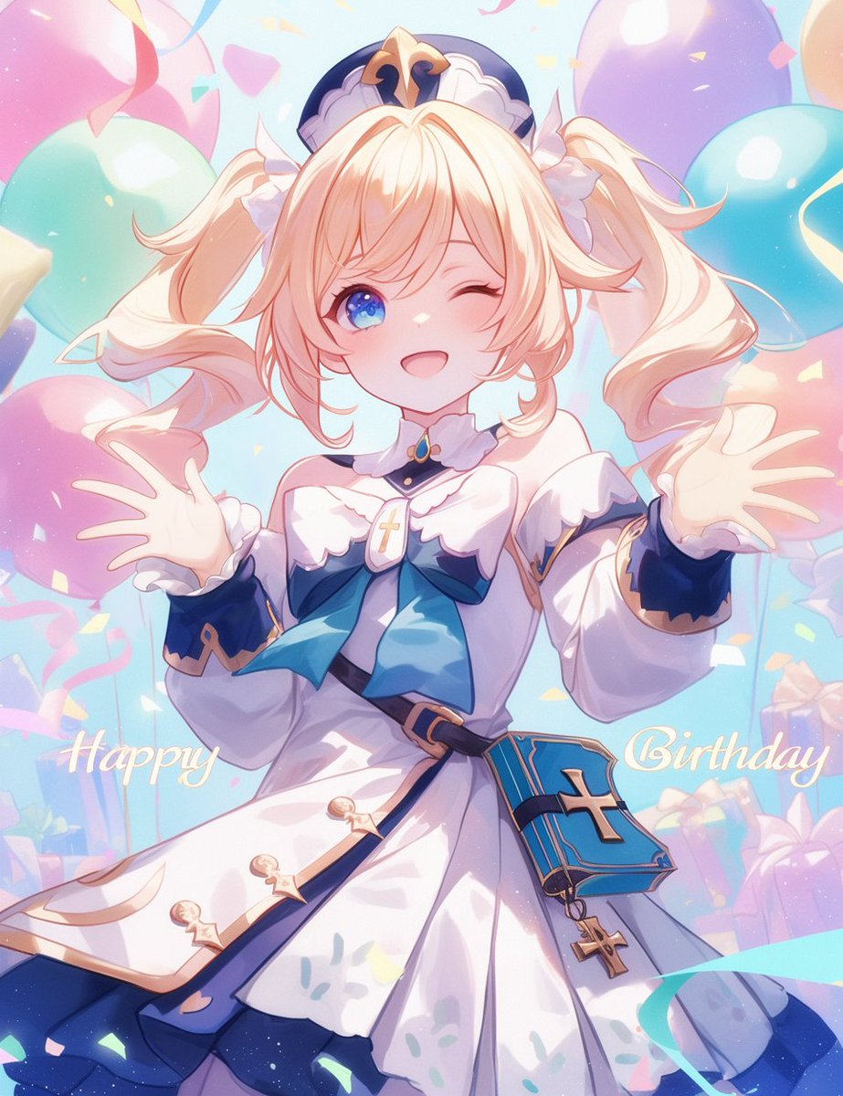 tama_AI554's tweet image. バーバラお誕生日おめでとう！
#原神 
#バーバラ生誕祭2025