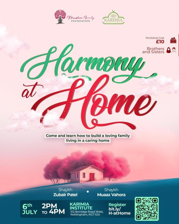 🌸 Build a home filled with love, peace &amp; barakah 🌸

Join us this Sunday 6th July | 2–4PM at Karimia Institute, Nottingham for a transformative family workshop 🏡
💷 Just £10 (£15 per couple)

🔗 Book now: themff.co.uk/collections/li…

#Family #Marriage #Parenting #Nottingham