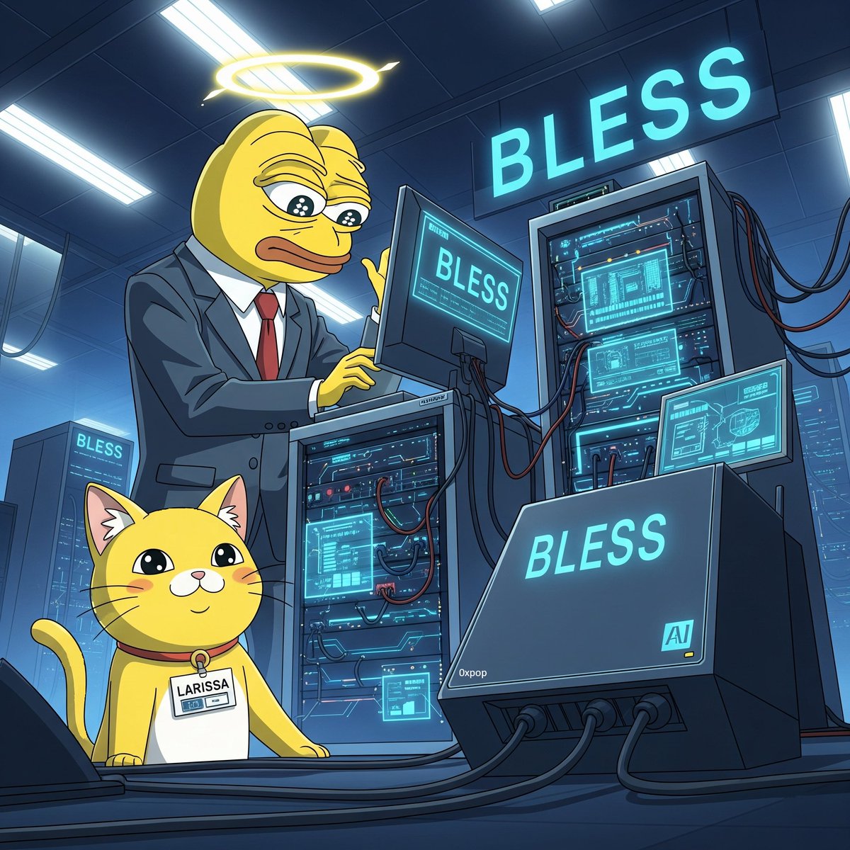 bigkala_001's tweet image. Thread: @theblessnetwork !!

 1/ Meet the future of AI innovation! The Bless Network, powered by cutting-edge tech, is here to revolutionize how we work and connect. Check out our team in action! #BlessNetwork #AIRevolution2/ With a dedicated crew (even our mascot Larissa!),…