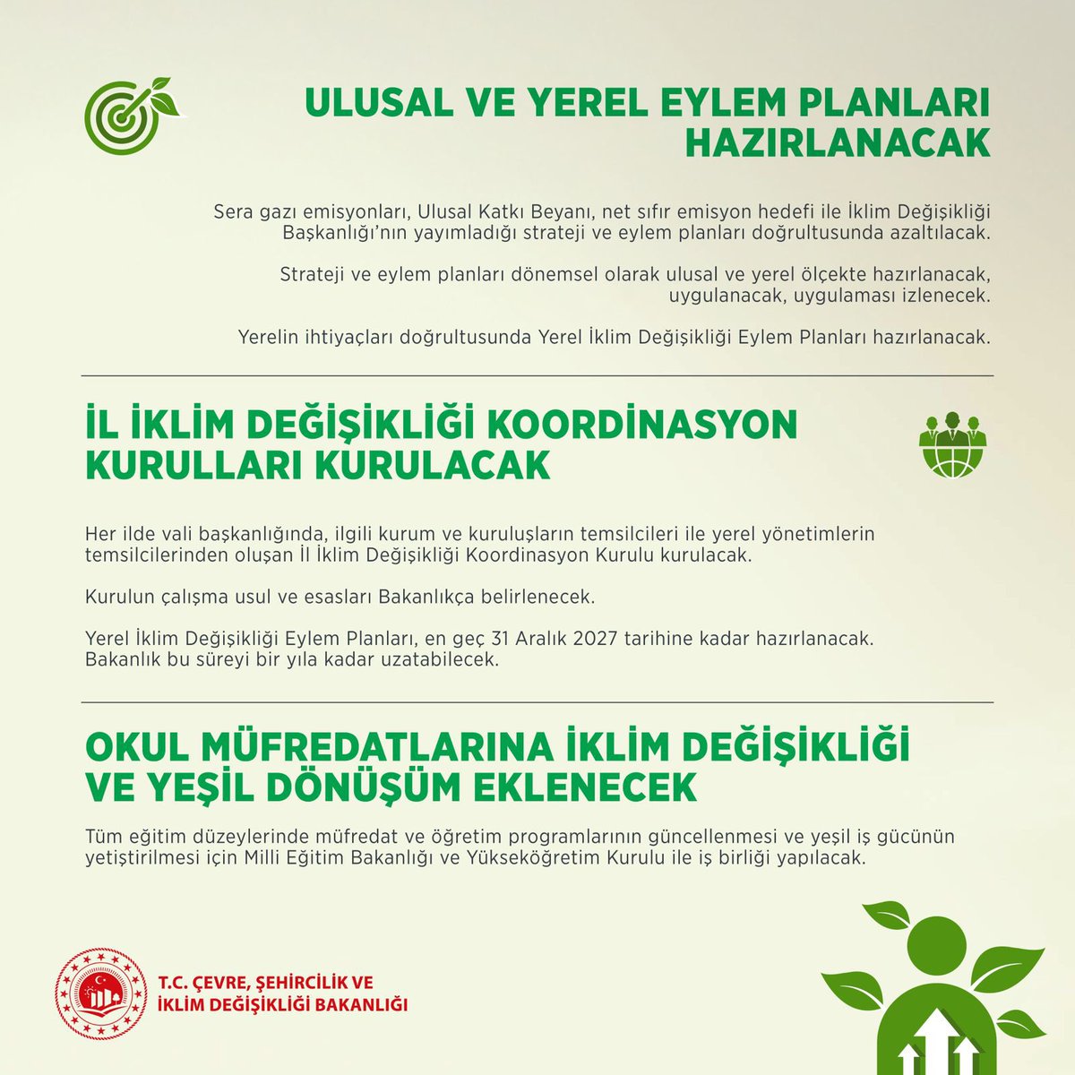 murat_kurum's tweet photo. Ülkemizin ilk iklim kanunu Gazi Meclis’imizde milletvekillerimizin oylarıyla kabul edildi. 

Cumhurbaşkanımızın tüm dünyaya ilan ettiği, 2053 Net Sıfır Emisyon ve Yeşil Kalkınma hedefinin en kritik eşiği olan kanunla; bir çok yeni teknolojiyi geliştirme konusunda hiçbir ülkenin tesirinde kalmadan daha özgür bir araştırma geliştirme ortamı sağlayacağız. 

Hem ticarette, sanayide, üretimde en güçlü şekilde en güçlü noktaya koşacağız hem de memleketimizi her türlü çevre felaketinden ve iklim krizinin getirdiği olumsuz etkilerden koruyacağız.

@TC_iklim