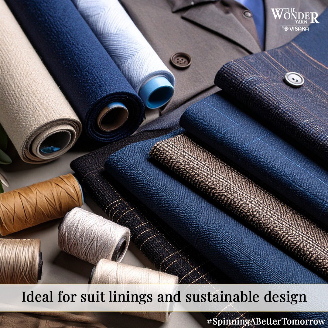 WonderYarn's tweet photo. From casual wear to corporate suiting, The Wonder Yarn ensures premium dye absorption and consistent colour results across every batch.
#SpinningABetterTomorrow #TheWonderYarn #textileyarn #recycled #sustainableyarn #wonderyarn #textiles #yarn #fabric #recycledyarn #recycledbottles #qualityyarn #durablefabric