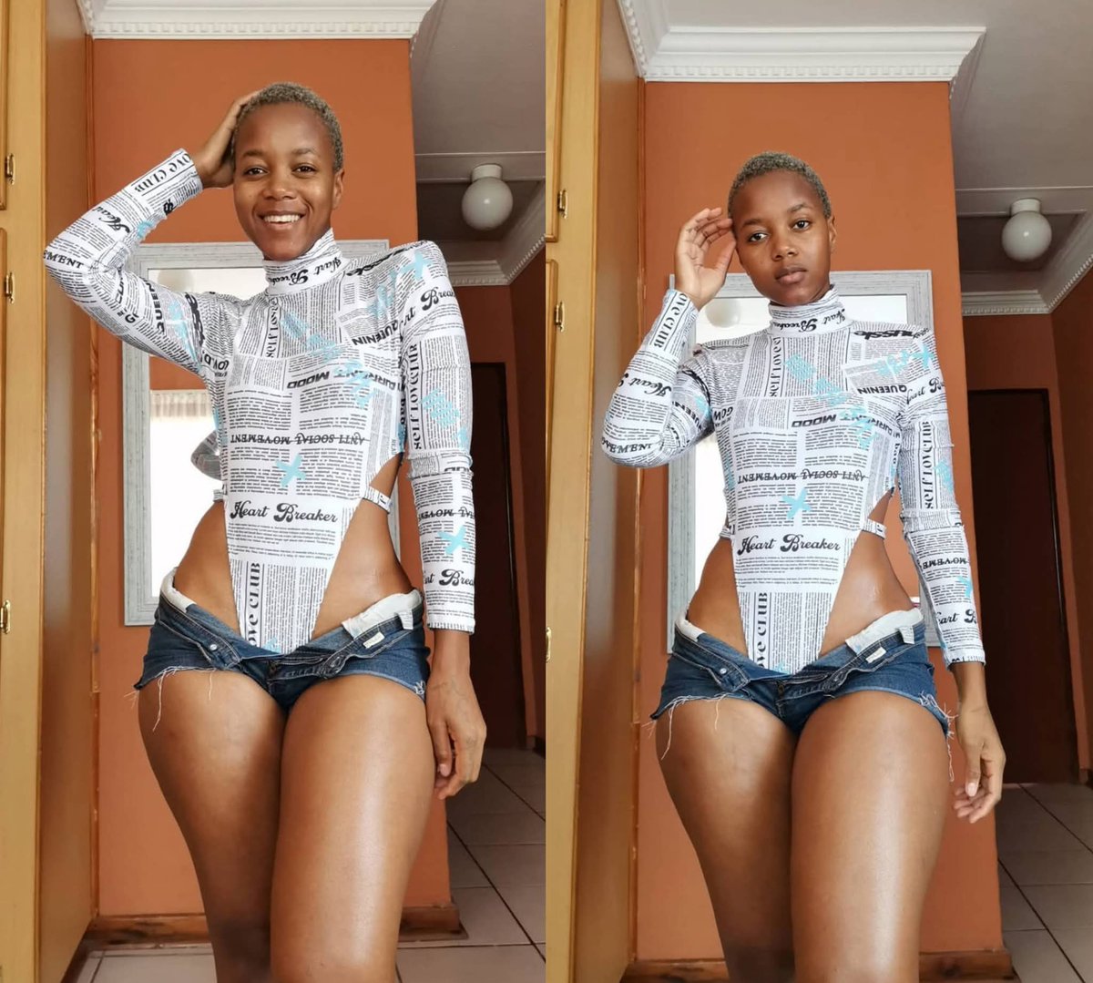 Faustina Thobakgales captivating silhouette against a vibrant background