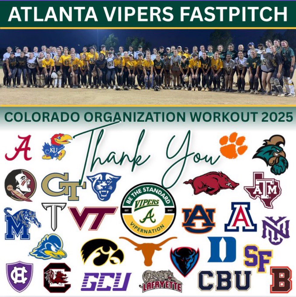 Bayleigh Murray (@bayleighm19) on Twitter photo It was so exciting working with the rest of the vipers. Thank you to all the coaches who came out! <a href="/VipersGonce/">Atlanta Vipers '09-Gonce</a> <a href="/thevipernation/">Atlanta Vipers Fastpitch</a> It was so exciting working with the rest of the vipers. Thank you to all the coaches who came out! <a href="/VipersGonce/">Atlanta Vipers '09-Gonce</a> <a href="/thevipernation/">Atlanta Vipers Fastpitch</a>