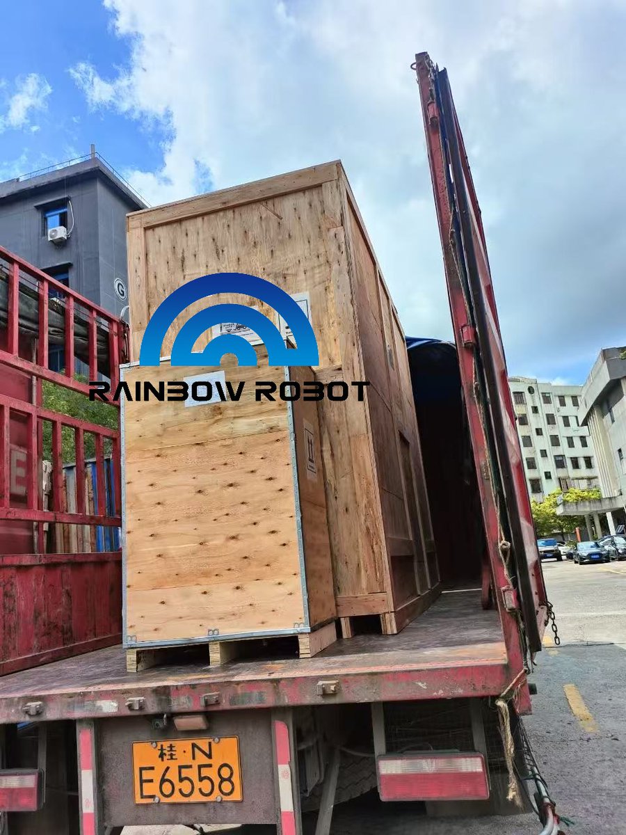 RainbowRobot123's tweet image. Shipment to Vietnam🇻🇳#automation #logistics #Supplychain #robotics #Innovation   #warehouse #palletizing #handling
