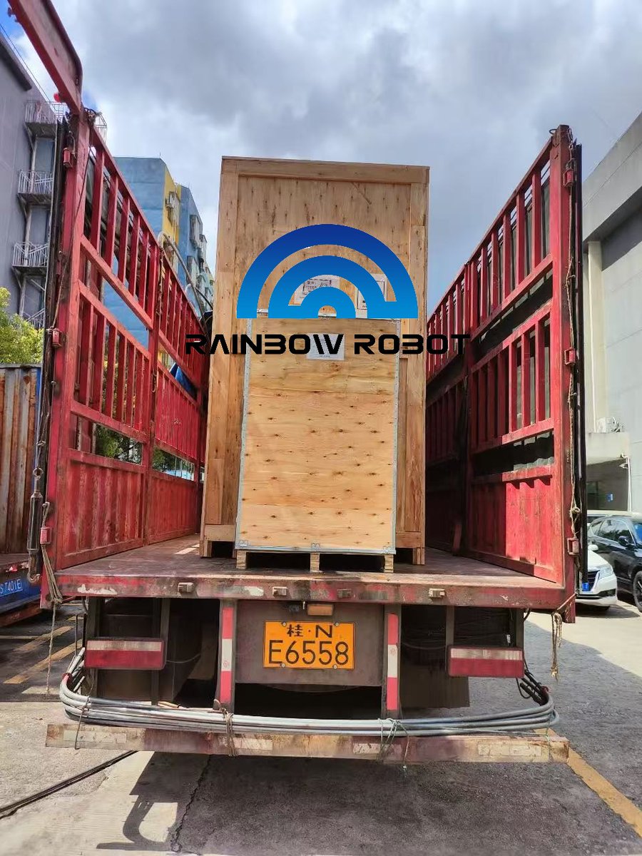 RainbowRobot123's tweet image. Shipment to Vietnam🇻🇳#automation #logistics #Supplychain #robotics #Innovation   #warehouse #palletizing #handling