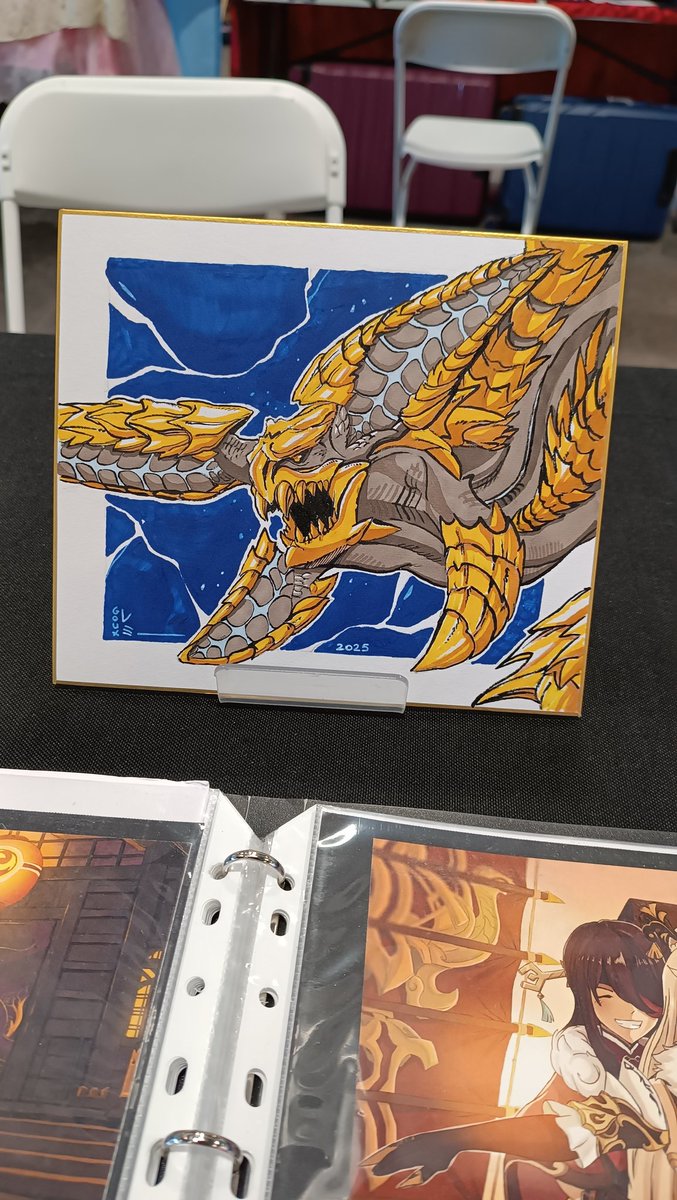GouxRemy's tweet image. Salut à tous et toutes !
Petit post pour vous annoncer que je suis à la Japan Expo au stand AMA027 et que vous pourrez y trouver ce shikishi Rey Dau !
N'hésitez pas à venir faire un tour !
Bonne journée✨
#MonsterHunterWilds #ReyDau #JapanExpo2025