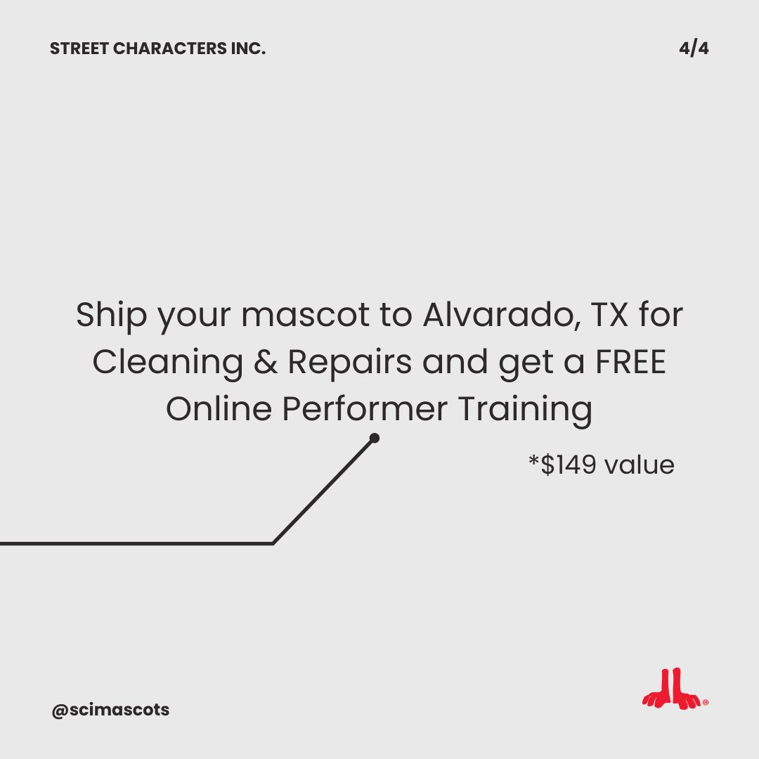 SCIMascots's tweet photo. Mascot horror stories = career-ending content 🫣
📦 Ship it to Alvarado, TX
🧼 Clean + Repair
🎓 FREE Performer Training ($149 value)

#MascotFails #MascotCleaning #TeamSpirit #PerformerTraining https://t.co/KVrAhxRrzS