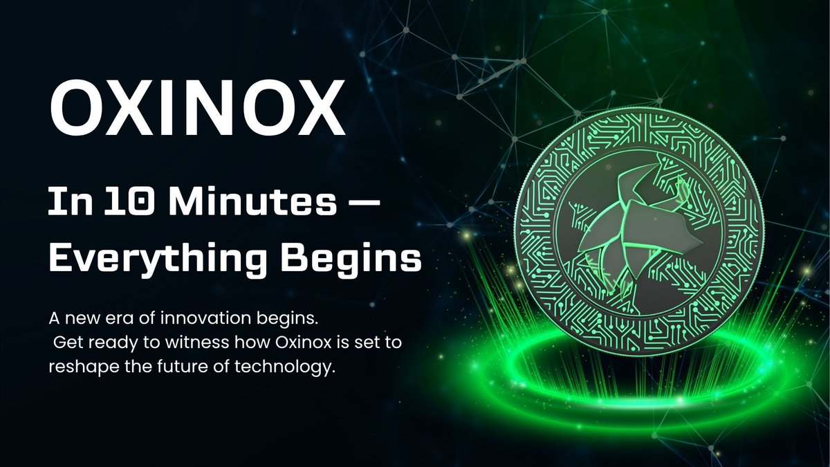 oxchangefinance's tweet image. Final Checks. 10 Minutes Left.
 You’ve waited. You’ve watched.
 In 10 minutes, it gets real.
 Oxinox is ready. Are you?
#Oxinox #LiveIn10Minutes #TechUnleashed #FinalCountdown #InnovationStartsNow