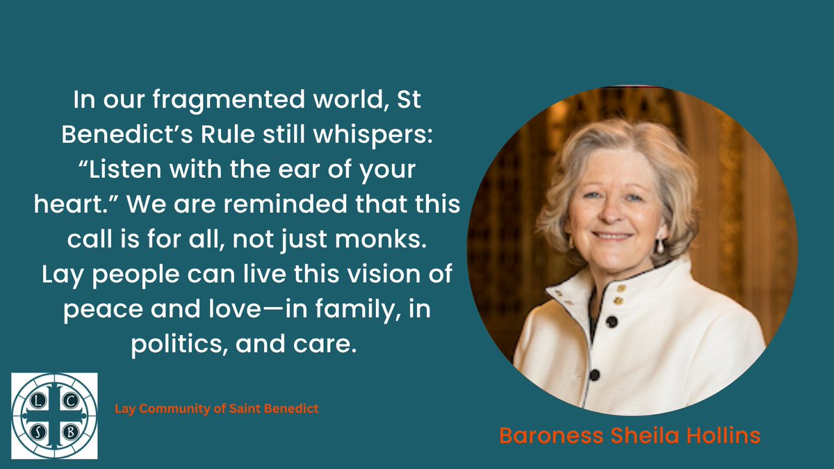 We're celebrating St Benedict Week from 5-13 July! Join us for a talk by Baroness Sheila Hollins, member of the LCSB, on Monday 7 July as she shares how St Benedict teach all of us how we might live in today's often difficult world. Sign up here:👇lcsb.uk/st-benedict-we…