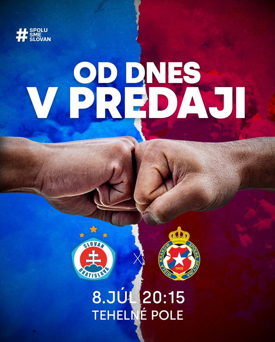 Socios Wisła Kraków (@socioswisla) on Twitter photo Już 8 lipca czeka nas wyjazdowy mecz sparingowy <a href="/SKSlovan/">ŠK Slovan Bratislava</a> 🇸🇰. Ruszyła sprzedaż biletów na to spotkanie! A już od piątku (4.07) w #OfficialFanshop znajdziecie dedykowaną kolekcję.
Do zobaczenia w Bratysławie! 👋 Już 8 lipca czeka nas wyjazdowy mecz sparingowy <a href="/SKSlovan/">ŠK Slovan Bratislava</a> 🇸🇰. Ruszyła sprzedaż biletów na to spotkanie! A już od piątku (4.07) w #OfficialFanshop znajdziecie dedykowaną kolekcję.
Do zobaczenia w Bratysławie! 👋