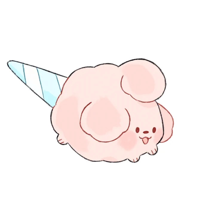 A sweet cotton candy pup!