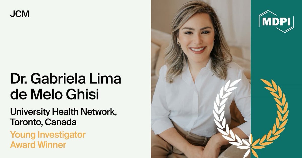 JCM MDPI (@jcm_mdpi) on Twitter photo #mdpijcm
🌟 Exciting news! Interview with Dr. Gabriela Lima de Melo Ghisi—🏆Winner of the Journal of Clinical Medicine 2024 #Young_Investigator_Award
🎯mdpi.com/about/announce…
🏥University Health Network (UHN) in Canada <a href="/gabrielamghisi/">Gabriela Ghisi</a> <a href="/MediPharma_MDPI/">MDPI Medicine & Pharmacology</a> #mdpijcm
🌟 Exciting news! Interview with Dr. Gabriela Lima de Melo Ghisi—🏆Winner of the Journal of Clinical Medicine 2024 #Young_Investigator_Award
🎯mdpi.com/about/announce…
🏥University Health Network (UHN) in Canada <a href="/gabrielamghisi/">Gabriela Ghisi</a> <a href="/MediPharma_MDPI/">MDPI Medicine & Pharmacology</a>