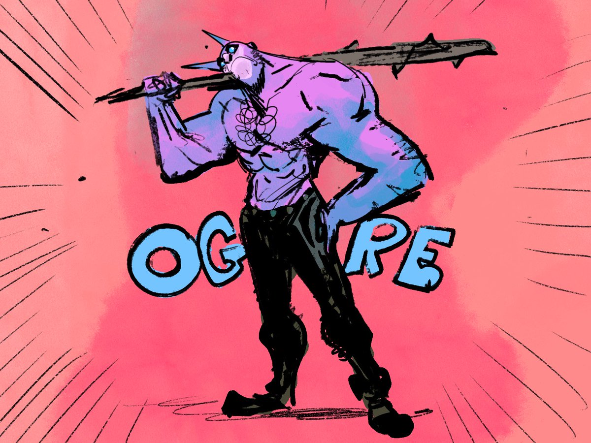 ianlaser's tweet image. Drew some monster ogre dudes #illustration #cartoon #art