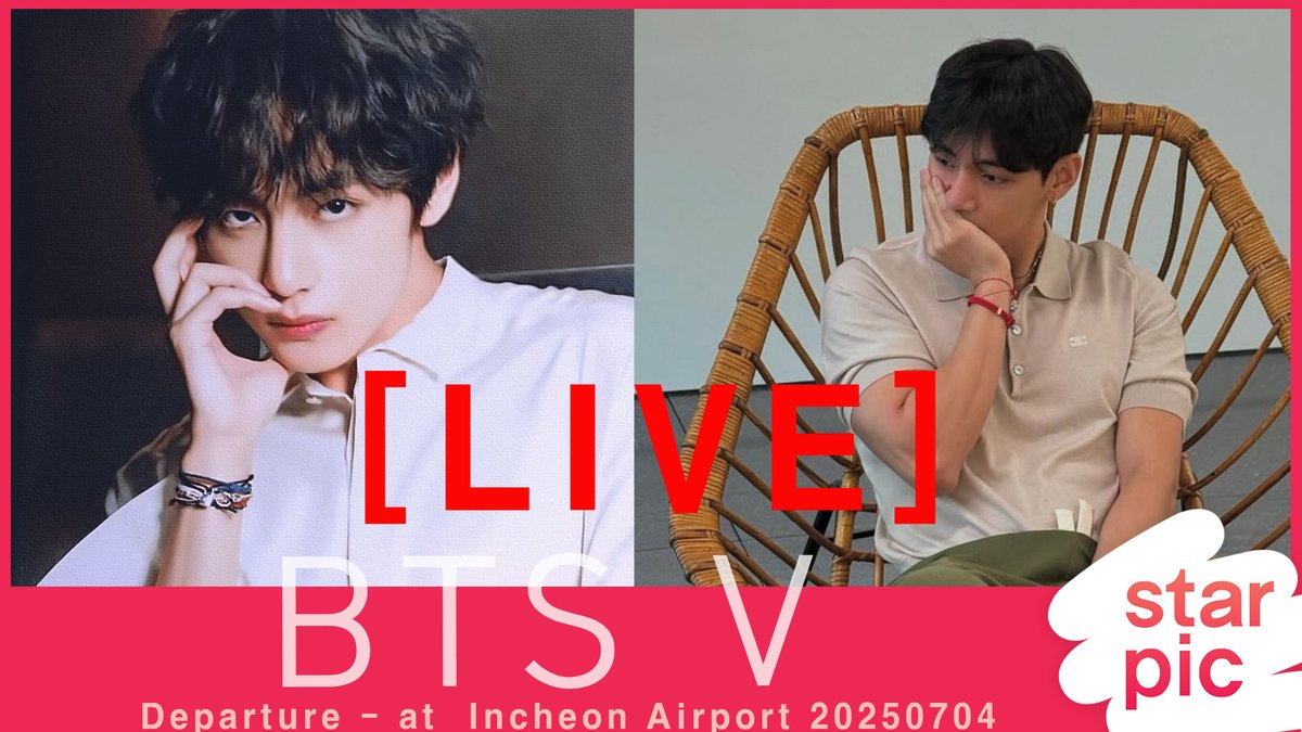 STARPIC11's tweet photo. [LIVE] BTS V Departure - at  Incheon Airport 20250704

https://t.co/Fmwc98CO6z

#V #뷔 #BTS #방탄소년단 #태형 #김태형 #공항패션 #IncheonAirport #셀린느 #Celine https://t.co/9reBEaE2u5