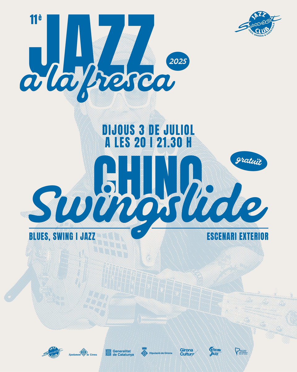 Avui comença l’onzena edició del nostre cicle d’estiu! A les 20 i a les 21.30 h, concerts gratuïts de Chino Swingslide. No hi falteu!