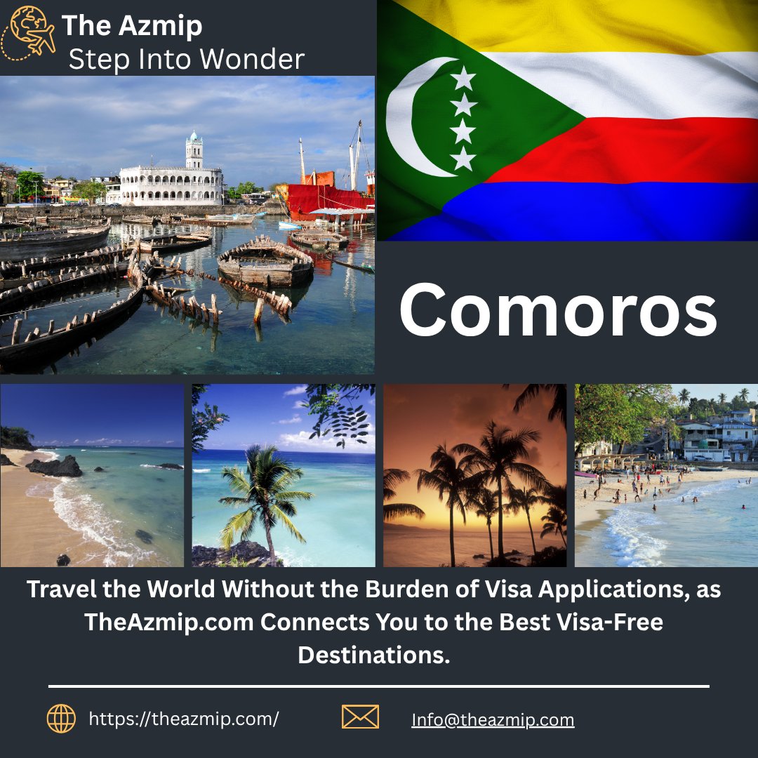 IAzmip's tweet photo. Explore Comoros A Hidden Gem of the Indian Ocean
Nestled between Madagascar and mainland Africa, the Comoros Islands offer travelers a rare blend of African, Arab
#VisitComoros #IndianOceanParadise #ComorosCulture #HiddenGem #EcoTourism #OffTheBeatenPath #MohéliMarinePark #MountK https://t.co/IcnabRybzB
