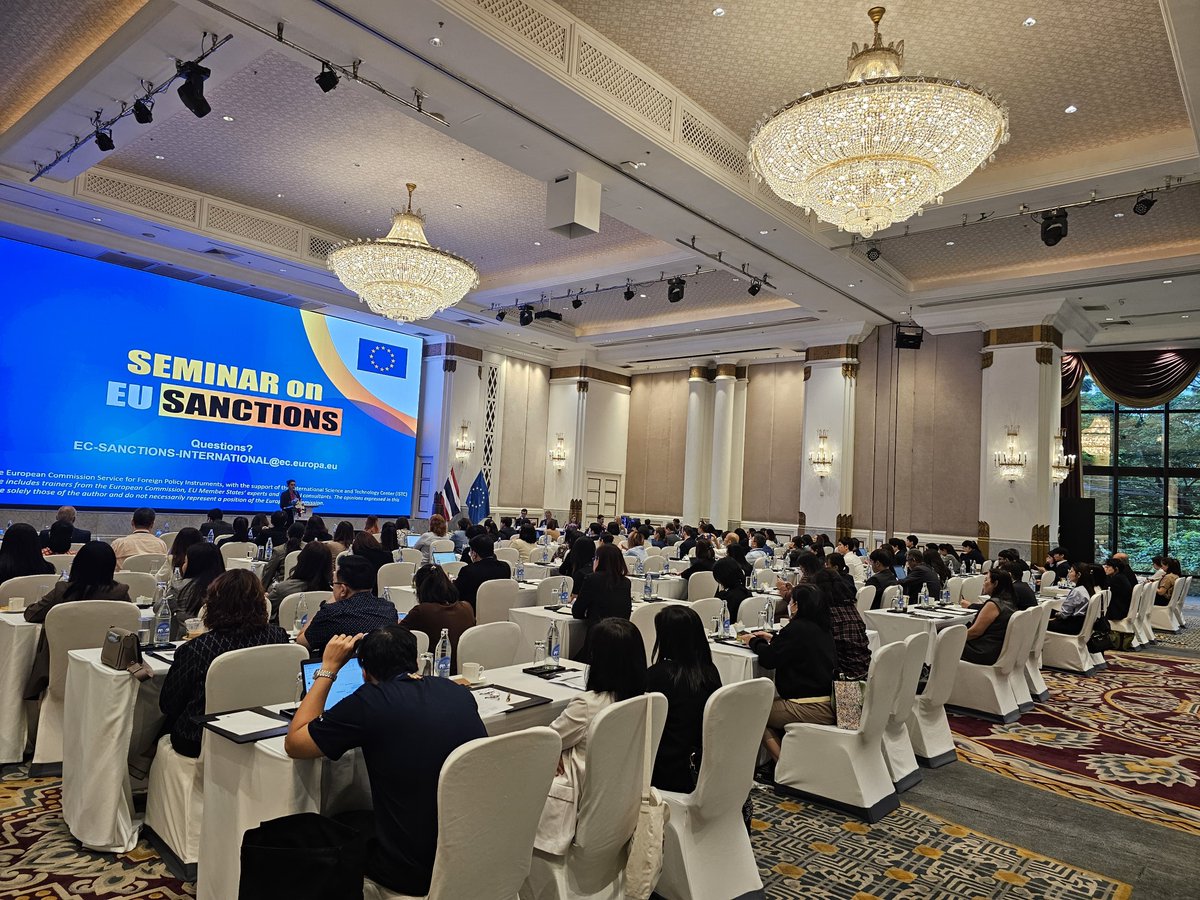 EUinThailand (@euinthailand) on Twitter photo Under 🇪🇺 <a href="/EU_FPI/">EU Service for Foreign Policy Instruments 🌐</a> project, <a href="/EUinThailand/">EUinThailand</a> supported 📝 training on EU sanctions for 🇹🇭 Thai Govt and private sector. Raising awareness on EU sanctions & their implementation is key to prevent potential circumvention. Under 🇪🇺 <a href="/EU_FPI/">EU Service for Foreign Policy Instruments 🌐</a> project, <a href="/EUinThailand/">EUinThailand</a> supported 📝 training on EU sanctions for 🇹🇭 Thai Govt and private sector. Raising awareness on EU sanctions & their implementation is key to prevent potential circumvention.