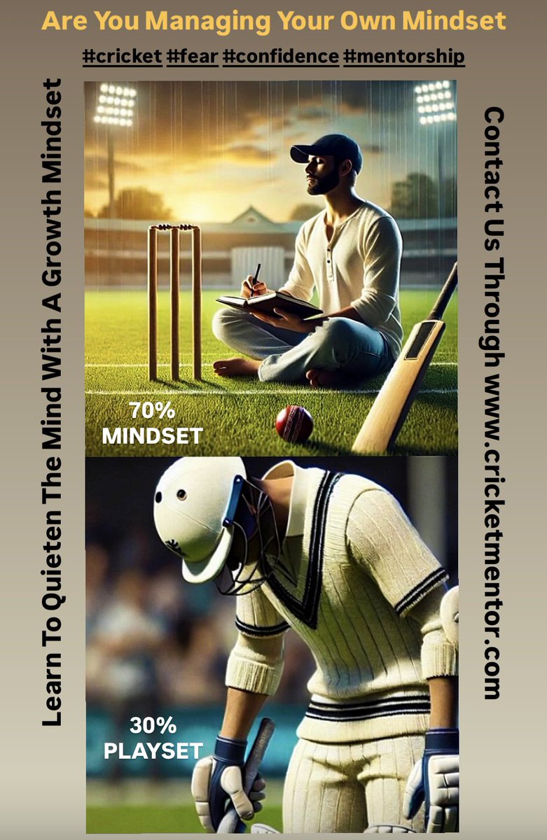 WANTING A #growth #mindset for your #cricket through #mentorship - go to cricketmentor.com 👌🏏