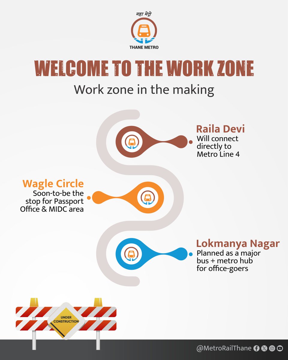 MetroRailThane's tweet photo. One station at a time - Part 2
Explore each stop of your future route
#Thane #Thanemetro #Thanecity #Metrostation #lokmanyanagarthane #Railadevi #Waglecircle https://t.co/uxvYduK0Gh