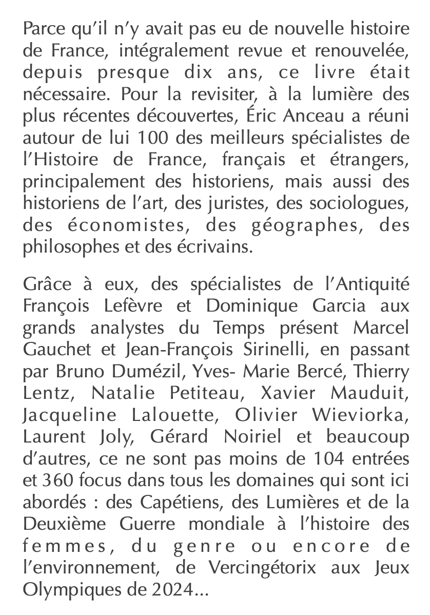 GarciaDInrap's tweet image. À paraître le 26 septembre, sous la direction de @Eric_Anceau aux Éditions Passés composés :
Nouvelle Histoire de France (550 p).