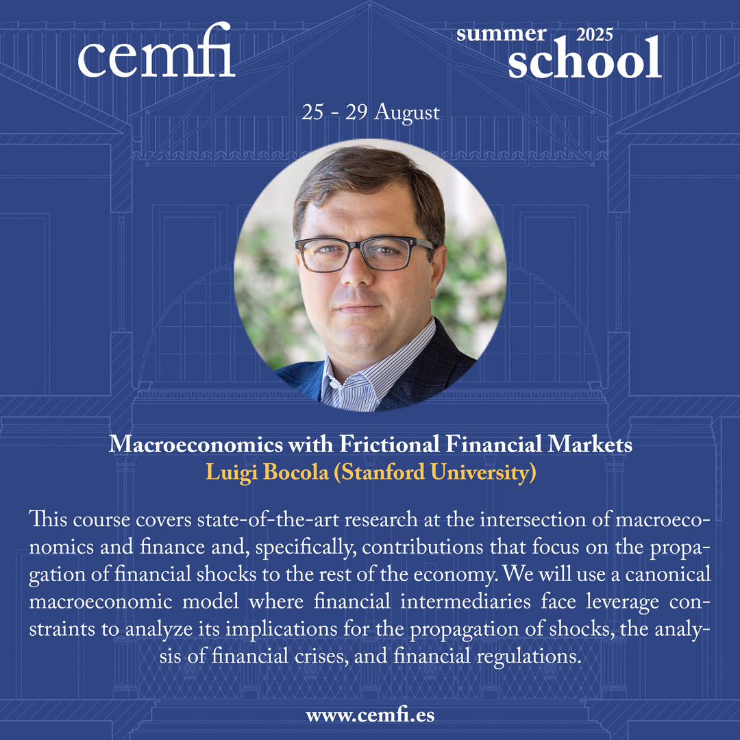 CEMFInews's tweet image. 🚨 Last call! 🚨
There are still available slots in the following course of the CEMFI Summer School 2025. Take the chance and apply now... bring your knowledge to the frontier in one week!
cemfi.es/programs/css/c…