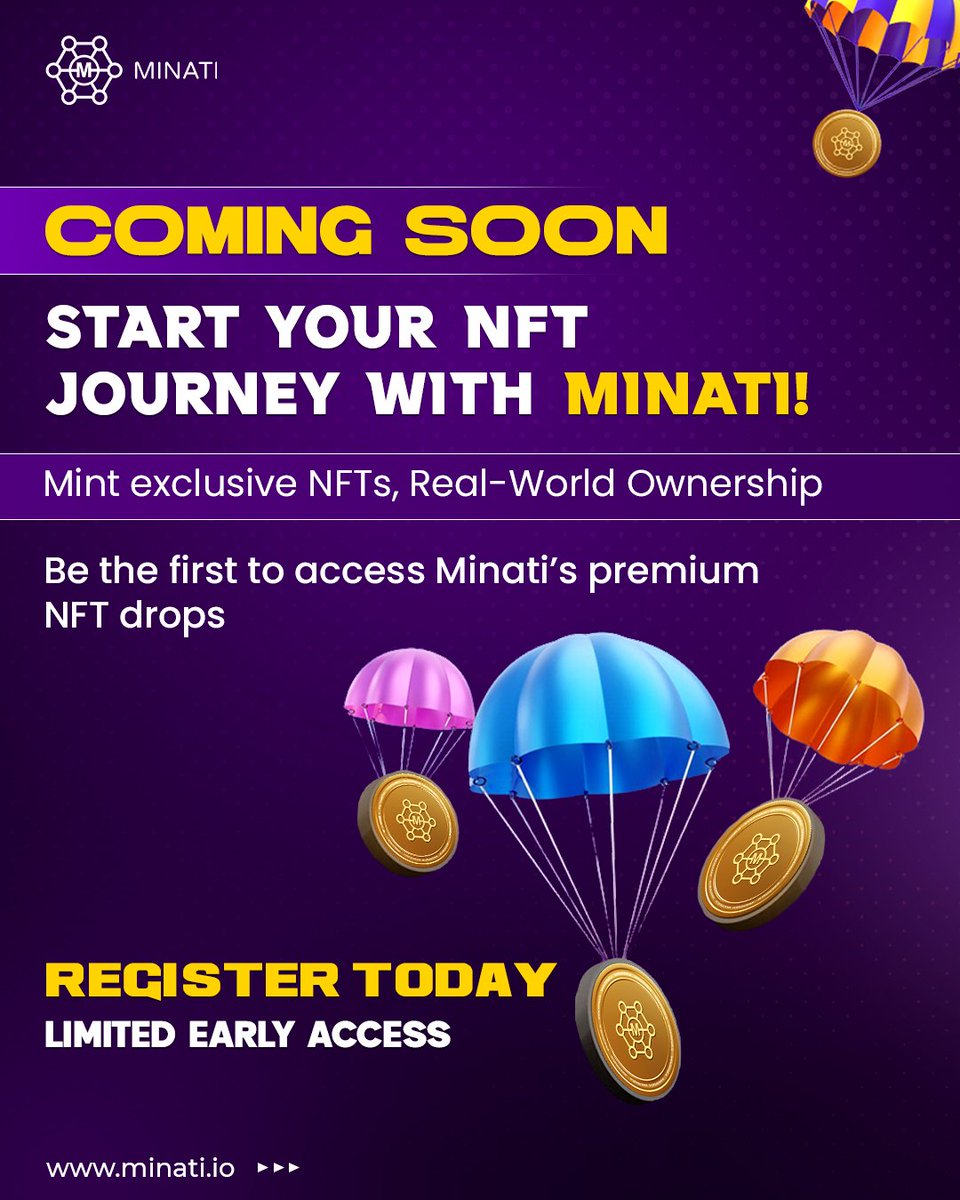 Minati (@minatifi) on Twitter photo π Start Your NFT Journey with Minati π
πΉ Exclusive NFTs: Mint limited-edition NFTs that come with real-world ownership.
πΉ Real-World Ownership: Own a piece of the digital world thatβs connected to real-world value.
πΉ Early Access: Register TODAY for limited early access to π Start Your NFT Journey with Minati π
πΉ Exclusive NFTs: Mint limited-edition NFTs that come with real-world ownership.
πΉ Real-World Ownership: Own a piece of the digital world thatβs connected to real-world value.
πΉ Early Access: Register TODAY for limited early access to