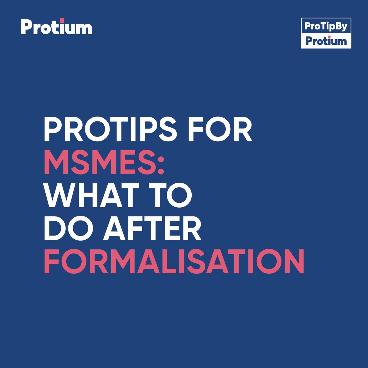 protiumind's tweet photo. Post-formalization, MSMEs must go beyond registration. From timely filings to updating Udyam profiles and leveraging government schemes, these ProTips can help sustain compliance and unlock long-term growth.

#MSME #ProTipsByProtium #SmallBusinessIndia #UdyamRegistration https://t.co/LU2kiksnCU