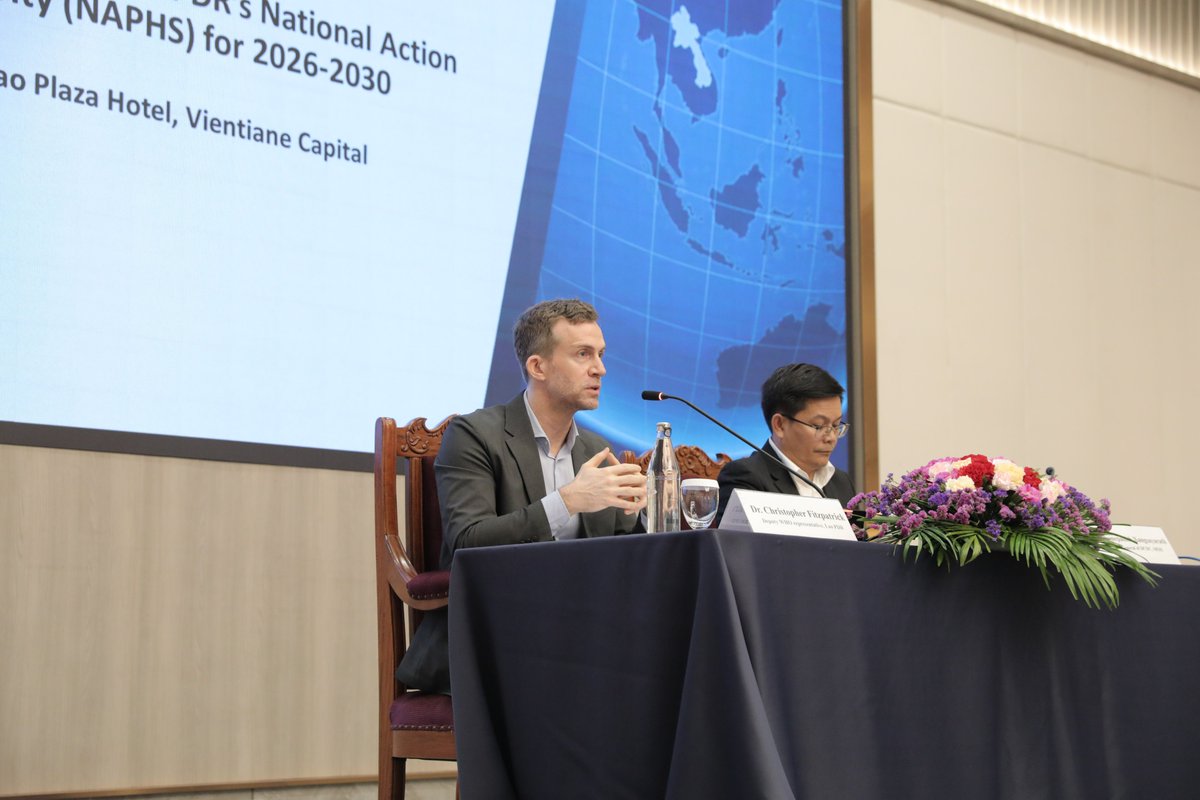WR_LaoPDR's tweet image. Strong #HealthSecurity in 🇱🇦 requires preparedness, capabilities & multisectoral collaboration - the health sector can't do this alone
Great to see a wide range of Ministry Depts and stakeholders starting work on the new 🇱🇦 2026-2030 National Action Plan for Health Security