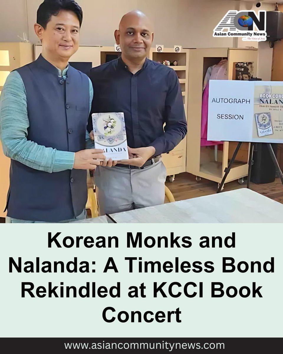 skahuja13's tweet image. ๐ One book. A 1300-year-old journey.
Korea meets India again โ through the wisdom of Nalanda ๐โ๏ธ
The past isnโt just history โ itโs inspiration. ๐ซ
๐KCCI | โจ Author: Abhay K
#NalandaVibes #KoreaIndiaFriendship #AncientWisdom
Read more ๐๐ป asiancommunitynews.com/korean-monks-aโฆ