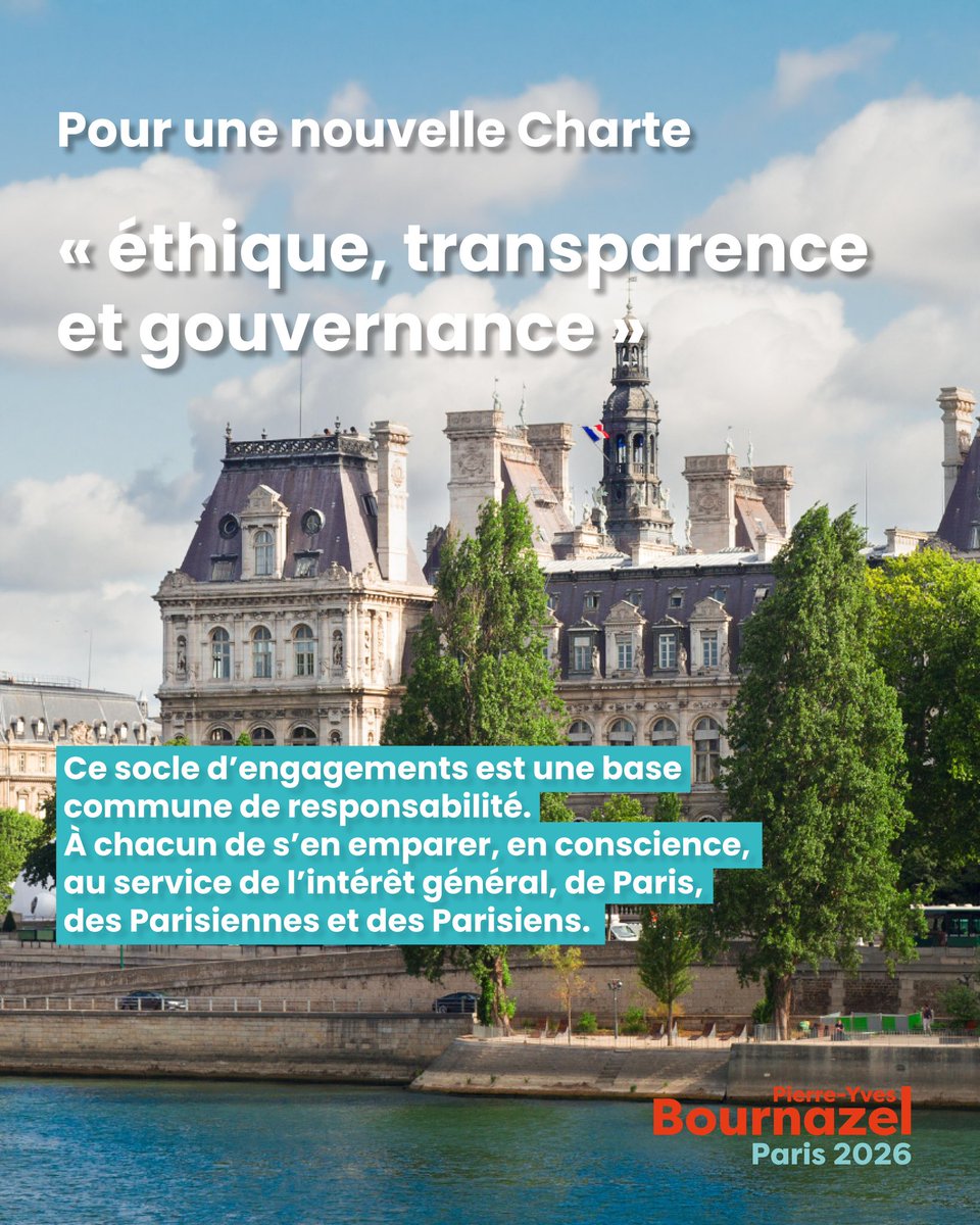 PierreYves Bournazel (@pybournazel) on Twitter photo Ce que je porte pour #Paris est simple :
L’éthique.
La transparence.
La confiance.
Mes 10 engagements concrets, applicables dès le début du mandat, pour restaurer la confiance dans notre démocratie locale et dans celles et ceux qui la font vivre.
🗞️ <a href="/LeParisien_75/">Le Parisien | Paris</a> ⬇️ Ce que je porte pour #Paris est simple :
L’éthique.
La transparence.
La confiance.
Mes 10 engagements concrets, applicables dès le début du mandat, pour restaurer la confiance dans notre démocratie locale et dans celles et ceux qui la font vivre.
🗞️ <a href="/LeParisien_75/">Le Parisien | Paris</a> ⬇️