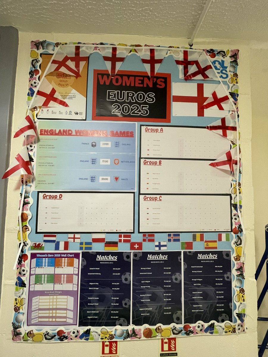 We are ready for the women’s euros thanks to Miss Klausner 💙Prizes to be won for the winners in the sweepstake ⚽️