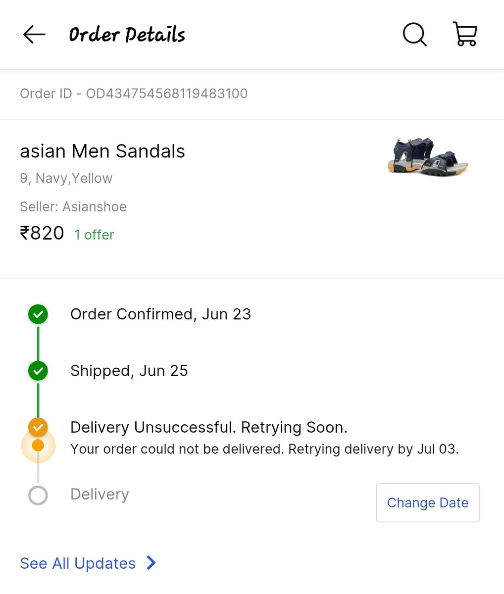 maddy0501's tweet photo. @flipkartsupport @Flipkart @jagograhakjago 
 my order (Order ID: [OD434754568119483100]) containing two products Perfume and Scandal has not been delivered yet. The expected delivery dates have already passed, and there has been no attempt made to deliver the items so far. https://t.co/v0jb63lexp