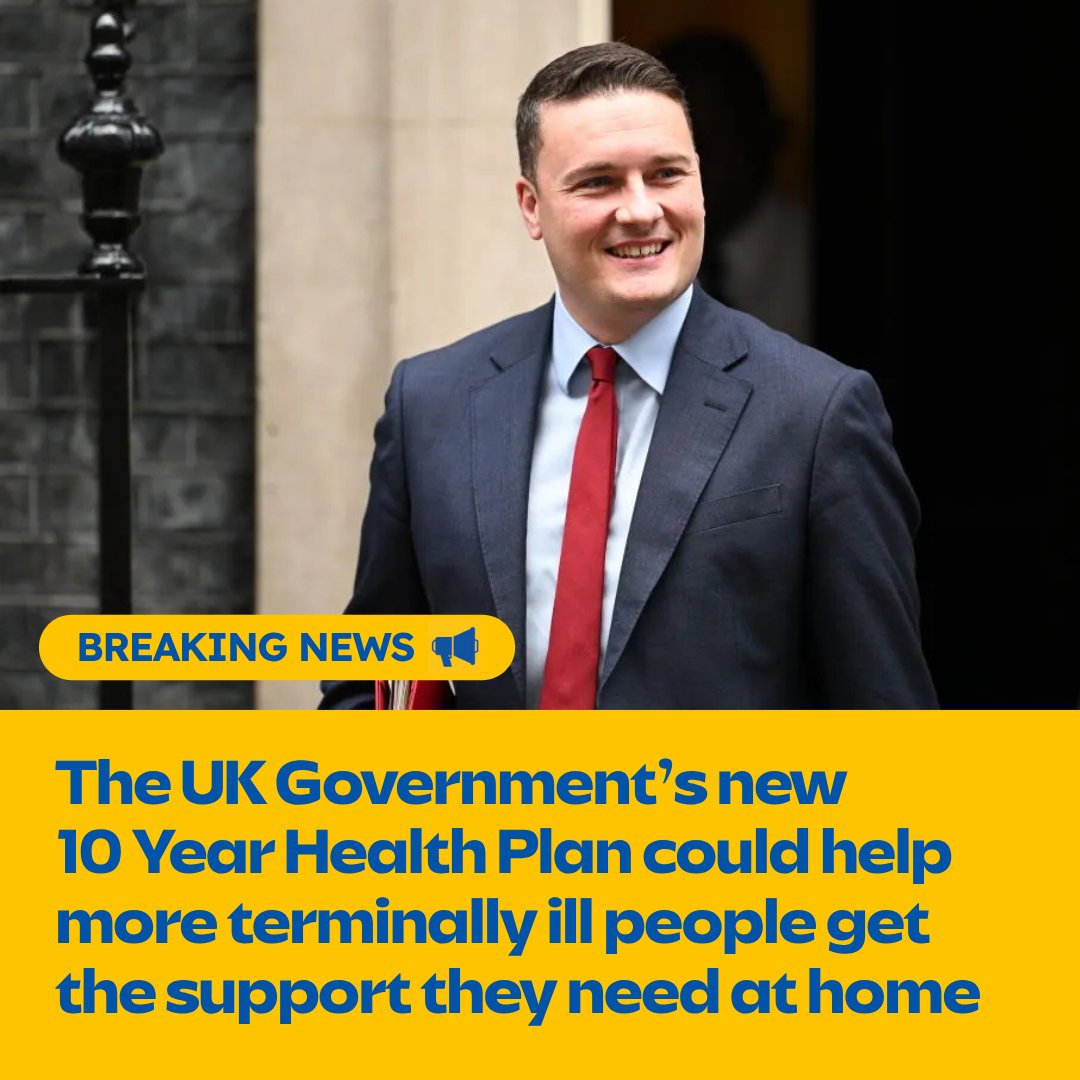 Marie Curie (@mariecurieuk) on Twitter photo šØ š The UK Government has announced its 10 Year Health Plan.
The plan aims to shift care from hospitals to communities by creating a new Neighbourhood Health Service.
ā
Itās good news for people living with a terminal illness. Hereās why š§µ (1/5) <a href="/DHSCgovuk/">Department of Health and Social Care</a> šØ š The UK Government has announced its 10 Year Health Plan.
The plan aims to shift care from hospitals to communities by creating a new Neighbourhood Health Service.
ā
Itās good news for people living with a terminal illness. Hereās why š§µ (1/5) <a href="/DHSCgovuk/">Department of Health and Social Care</a>