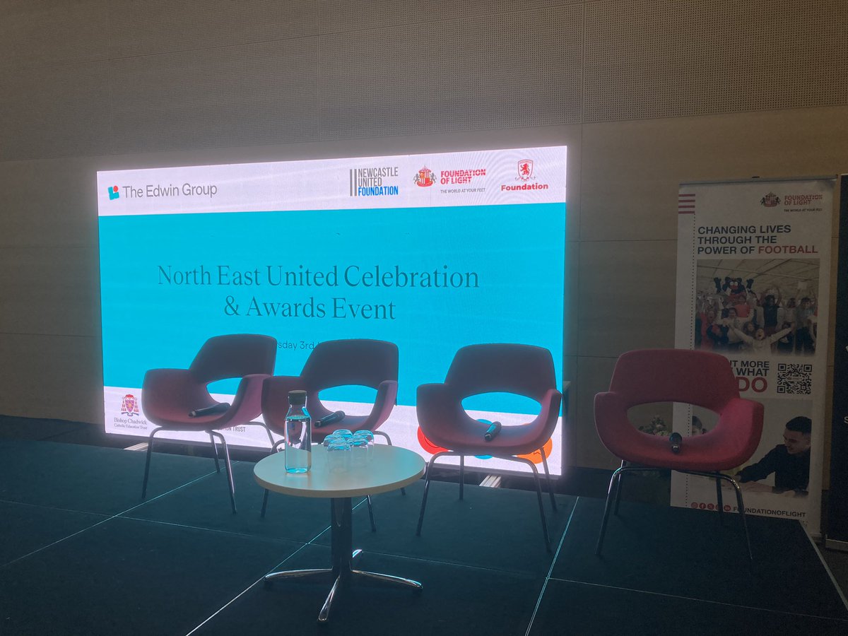 Peter Barron (@barronmedia) on Twitter photo Stage set for the North East United Celebration & Awards event at The Beacon of Light in Sunderland. An initiative to raise aspirations in schools, using the power of football. Looking forward to being event host for <a href="/TheEdwinGroup/">The Edwin Group</a> Stage set for the North East United Celebration & Awards event at The Beacon of Light in Sunderland. An initiative to raise aspirations in schools, using the power of football. Looking forward to being event host for <a href="/TheEdwinGroup/">The Edwin Group</a>