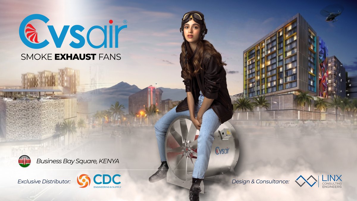 cvsair's tweet image. Project Spotlight: Kenya 🇰🇪
Cvsair smoke exhaust fans are now powering safety &amp;amp; efficiency at Business Bay Square Mall.
Proud to support smart, sustainable building solutions worldwide.

#Cvsair #HVAC #SmokeExhaust #FireSafety #Kenya #SmartBuildings #EnergyEfficiency