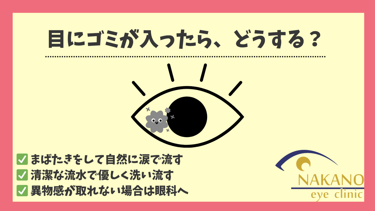 目 に ゴミ が 入っ た 時 の 対処 法