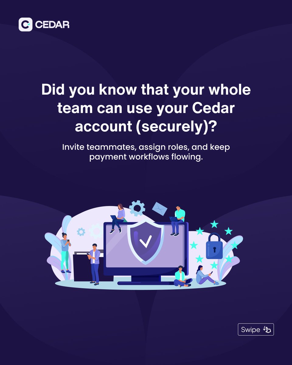 cedar_money's tweet image. Cross-border payments are a team sport, and at scale, they demand more than just one pair of hands.

When you&apos;re managing payments across countries, currencies, and compliance rules, it&apos;s never a one-person job. You have the CFO who needs full visibility, The operations lead who…