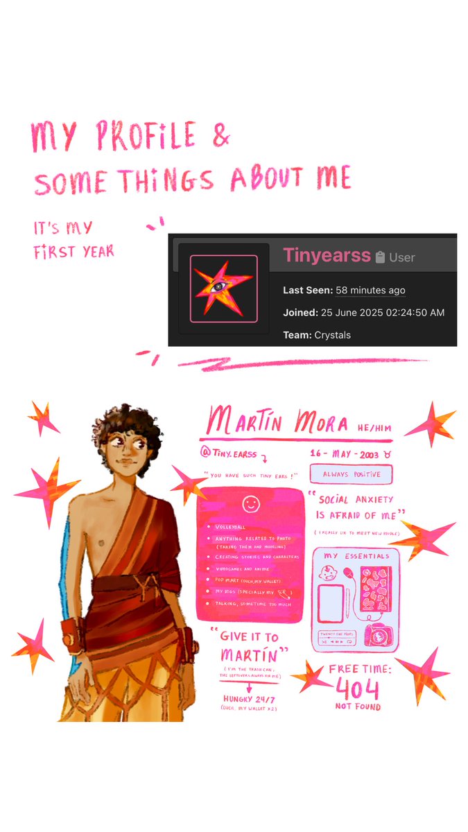 tiny_earss's tweet image. Heeelloooo!!! I'm participating in #artfight this year. It's my first one ever and I'm rlly excited :D

(Drop ur users so I can stalk you 👁️)

#artfight2025 #Artfightteamcrystals #oc #originalcharacter #characterdesign #art #artist #originalcharacters #drawing