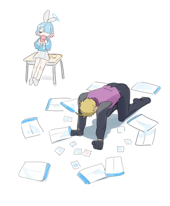 カッコイイ紫煙とガチャ爆死でぴえんなしえん #紫煙絵