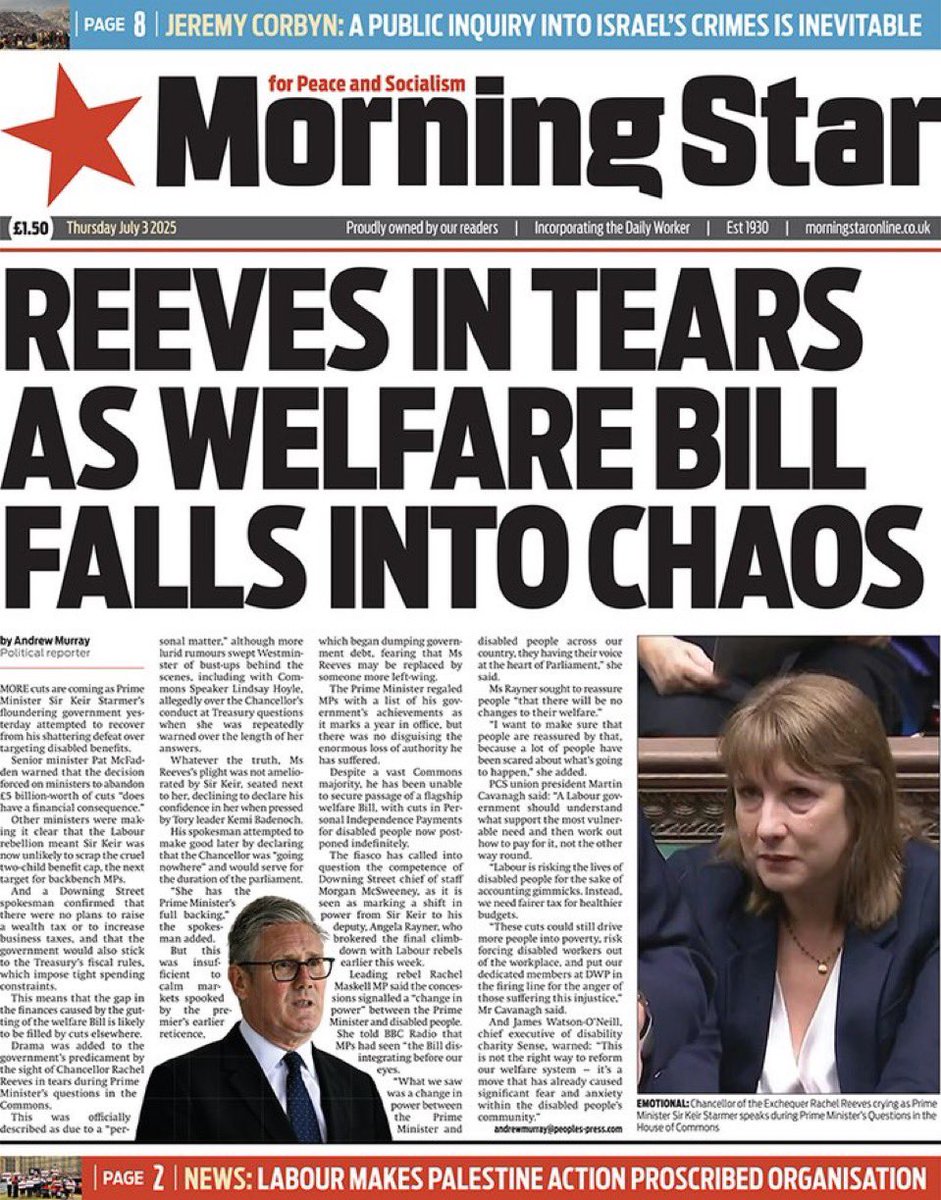 Get your copy of today’s <a href="/M_Star_Online/">Morning Star</a> 🗞️🚩

Or read and subscribe online at morningstaronline.co.uk 📱💻