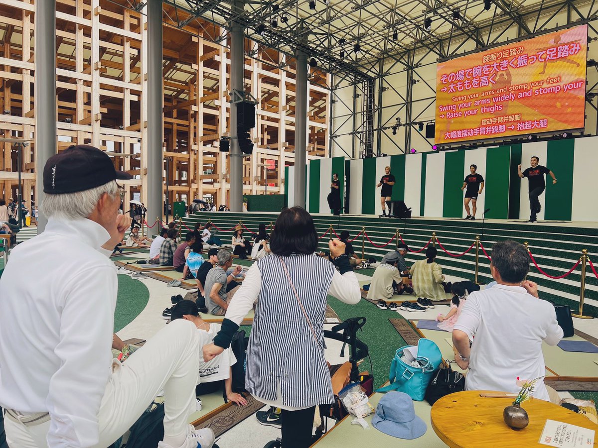 yoshimotoexpo's tweet image. ／
よしもとwaraii myraii館
 「ウェルビーイングのアシタ」
ワラケンフィットネス
＼

#鬼ぷりん大石 #YUTARO #ななまがり が出演！

笑いを取り入れた体操で、体を軽く動かしてリフレッシュ！🤸‍♀️🍵
「笑い」があれば、ココロもカラダも元気になれる🌈

是非ご参加ください✨ 

#大阪・関西万博…
